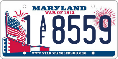 MD license plate 1AF8559