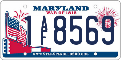 MD license plate 1AF8569