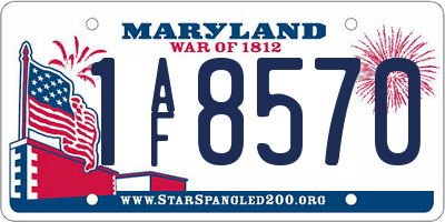 MD license plate 1AF8570
