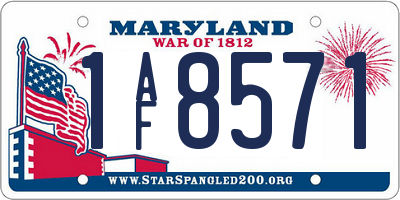 MD license plate 1AF8571