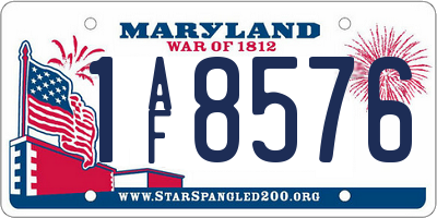 MD license plate 1AF8576