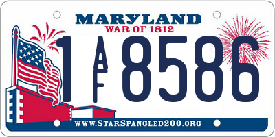 MD license plate 1AF8586