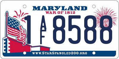 MD license plate 1AF8588