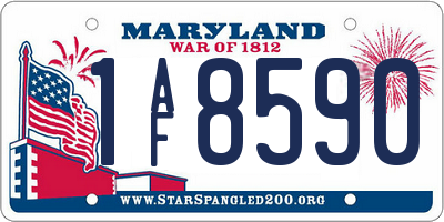 MD license plate 1AF8590