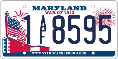 MD license plate 1AF8595
