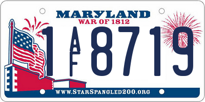 MD license plate 1AF8719