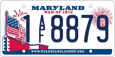MD license plate 1AF8879