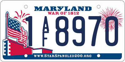 MD license plate 1AF8970