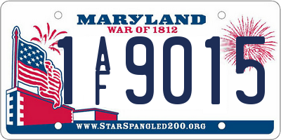 MD license plate 1AF9015
