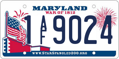 MD license plate 1AF9024