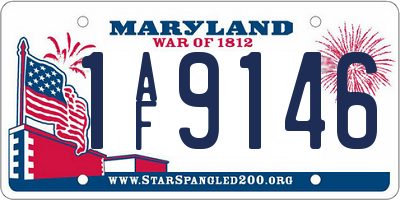 MD license plate 1AF9146