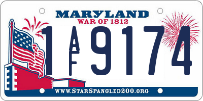MD license plate 1AF9174