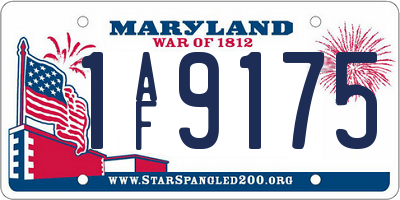 MD license plate 1AF9175