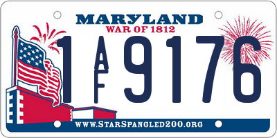 MD license plate 1AF9176