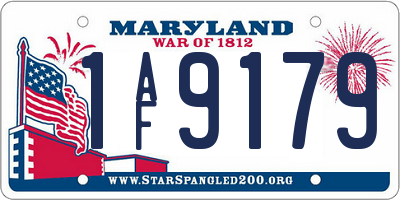 MD license plate 1AF9179