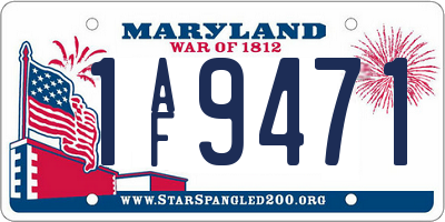 MD license plate 1AF9471