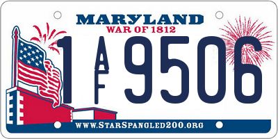 MD license plate 1AF9506