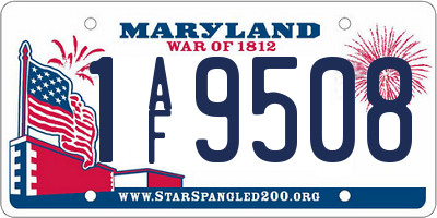 MD license plate 1AF9508
