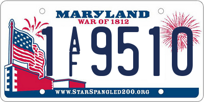 MD license plate 1AF9510