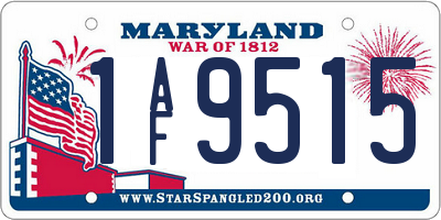 MD license plate 1AF9515