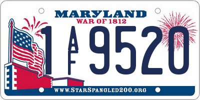 MD license plate 1AF9520