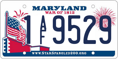 MD license plate 1AF9529