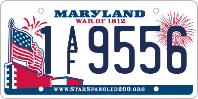 MD license plate 1AF9556