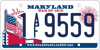 MD license plate 1AF9559