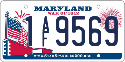 MD license plate 1AF9569