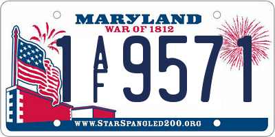 MD license plate 1AF9571