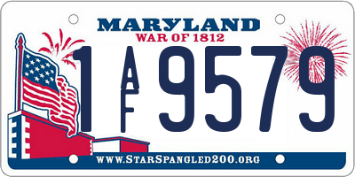 MD license plate 1AF9579