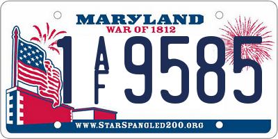 MD license plate 1AF9585