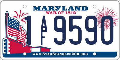 MD license plate 1AF9590