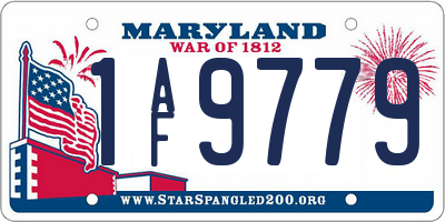 MD license plate 1AF9779