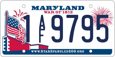 MD license plate 1AF9795