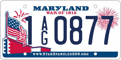 MD license plate 1AG0877