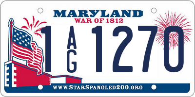 MD license plate 1AG1270
