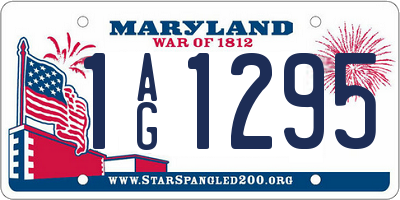 MD license plate 1AG1295