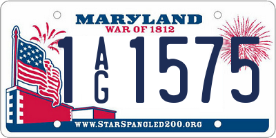 MD license plate 1AG1575