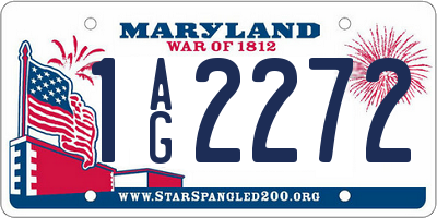 MD license plate 1AG2272