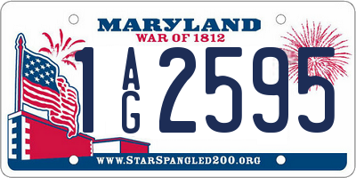 MD license plate 1AG2595