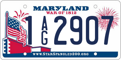 MD license plate 1AG2907