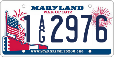 MD license plate 1AG2976