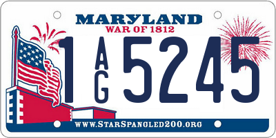 MD license plate 1AG5245