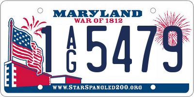MD license plate 1AG5479