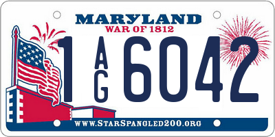 MD license plate 1AG6042