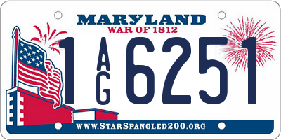 MD license plate 1AG6251