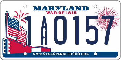MD license plate 1AH0157