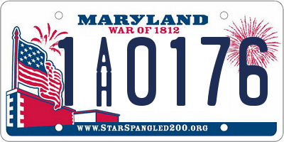 MD license plate 1AH0176