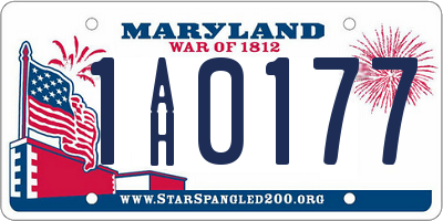 MD license plate 1AH0177